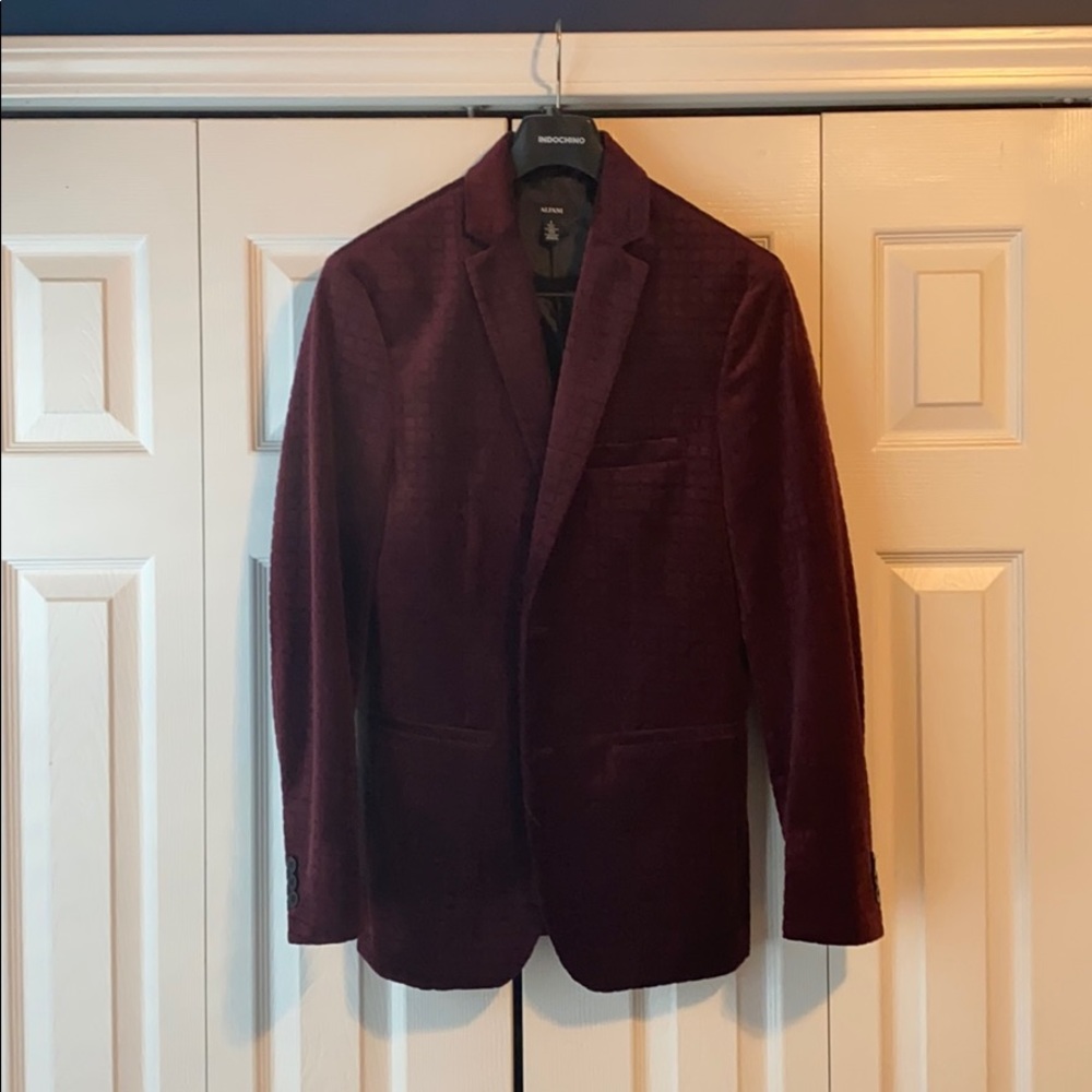 Red Crushed Velvet sports coat